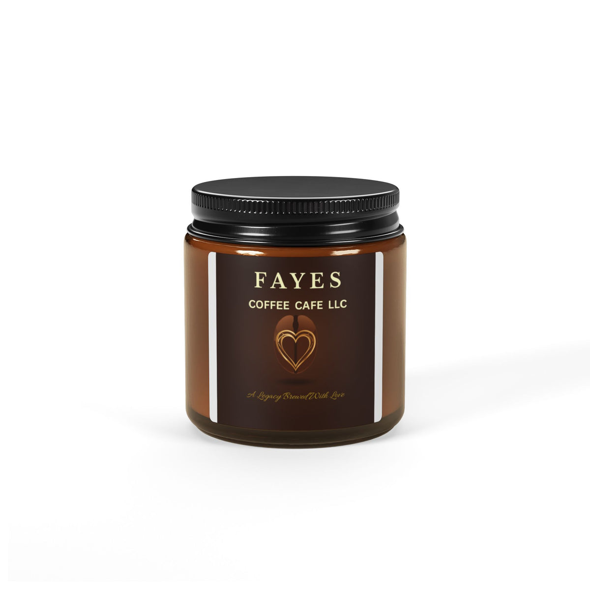 Amber Jar Soy Candle — Fayes Coffee Cafe Scented Candle (Multi-Size)